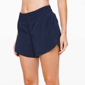 Lululemon Track That Running Active Yoga Shorts True Navy Blue Womens Size 8
